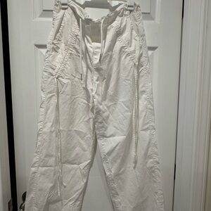Unisex White Casual Pants